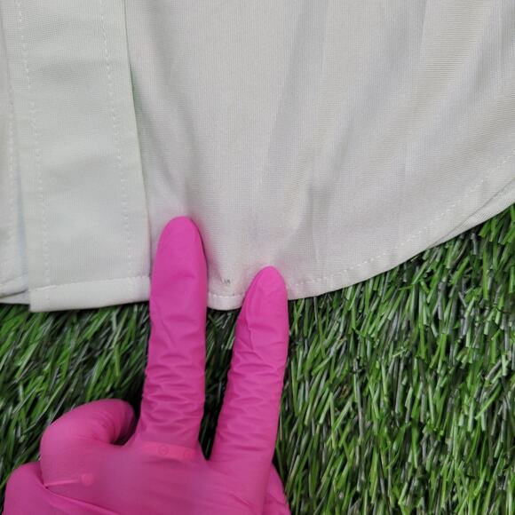 Vintage 90s Arrow Kent MOD Button Shirt XL 23x31 Mint Green - Picture 7 of 14